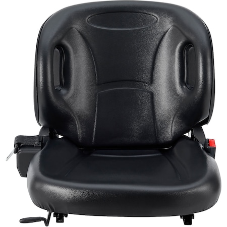 Global Industrial Universal ErgonomicForklift Seat with Suspension & Curved Back, Black 293276